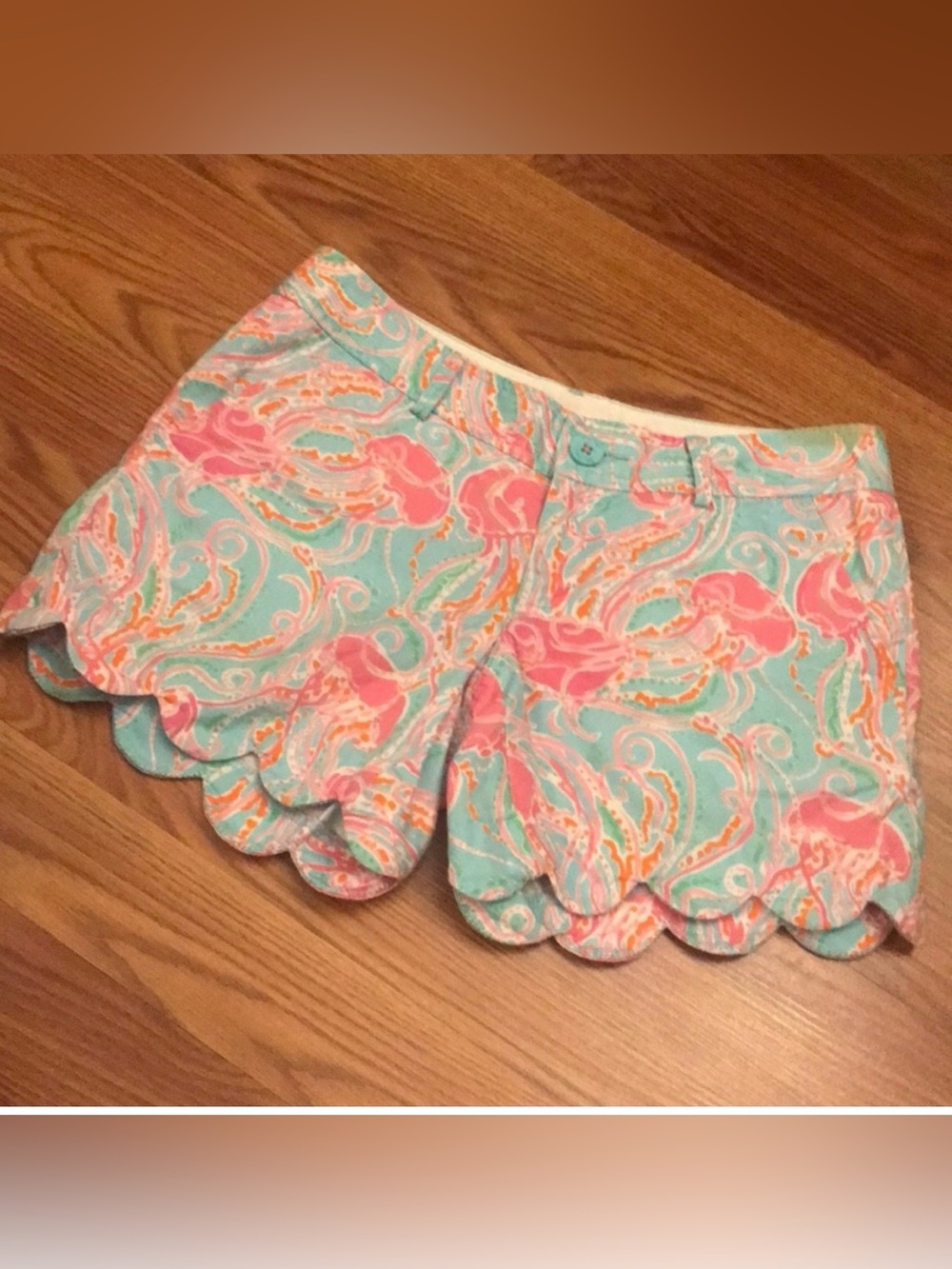 Lilly Pulitzer Women’s Printed Cotton-Blend Shorts in Pink & Aqua